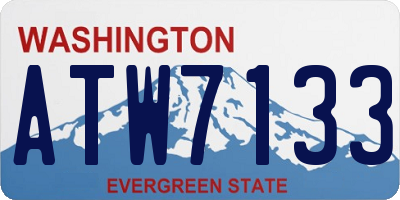WA license plate ATW7133