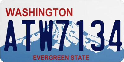WA license plate ATW7134