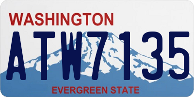 WA license plate ATW7135