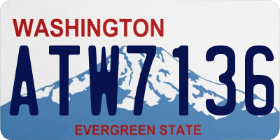 WA license plate ATW7136