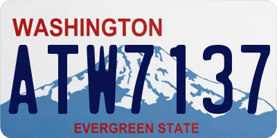 WA license plate ATW7137