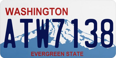 WA license plate ATW7138