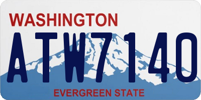 WA license plate ATW7140