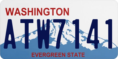 WA license plate ATW7141