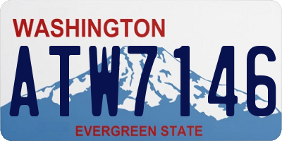 WA license plate ATW7146