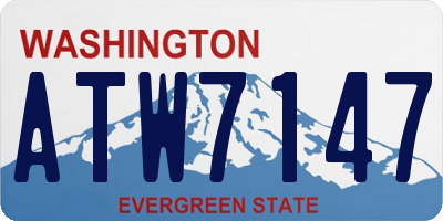 WA license plate ATW7147