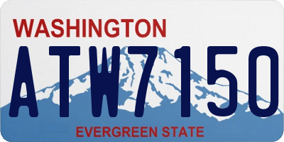 WA license plate ATW7150