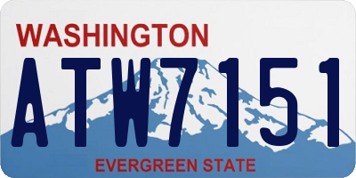 WA license plate ATW7151
