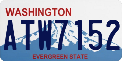 WA license plate ATW7152