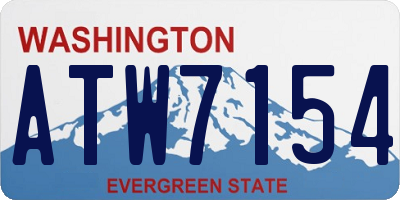 WA license plate ATW7154