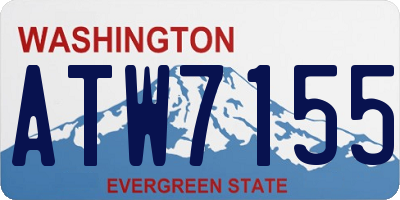 WA license plate ATW7155