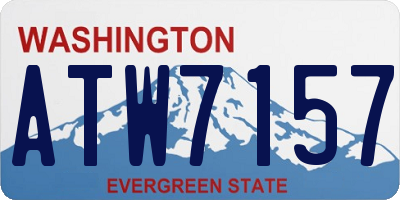 WA license plate ATW7157