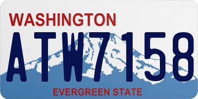 WA license plate ATW7158