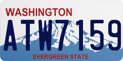WA license plate ATW7159