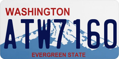 WA license plate ATW7160