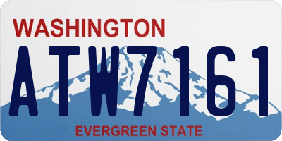 WA license plate ATW7161