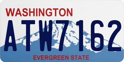 WA license plate ATW7162