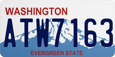 WA license plate ATW7163