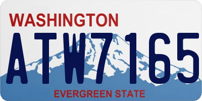 WA license plate ATW7165