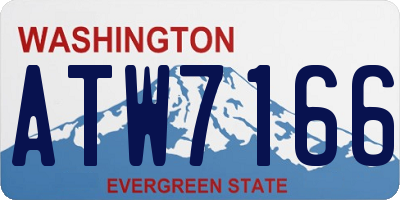 WA license plate ATW7166