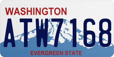 WA license plate ATW7168