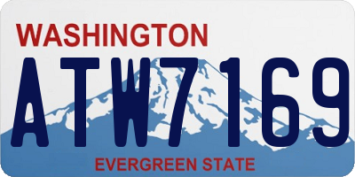 WA license plate ATW7169
