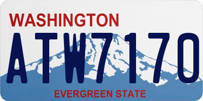 WA license plate ATW7170