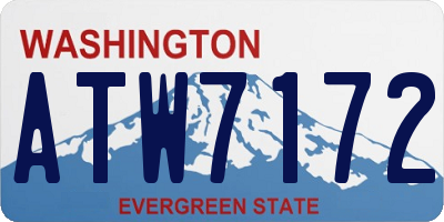 WA license plate ATW7172