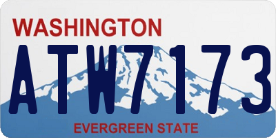 WA license plate ATW7173