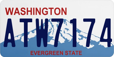 WA license plate ATW7174