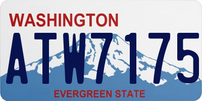 WA license plate ATW7175