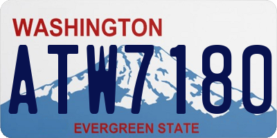 WA license plate ATW7180