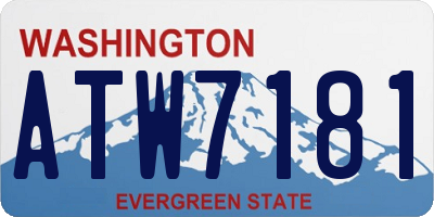 WA license plate ATW7181