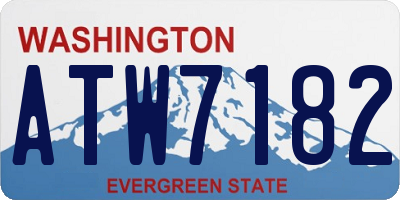 WA license plate ATW7182
