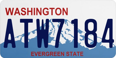 WA license plate ATW7184