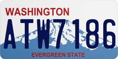 WA license plate ATW7186