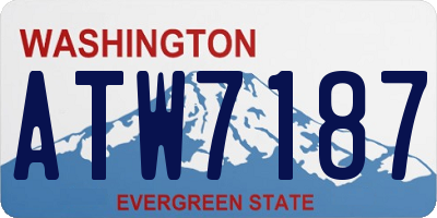 WA license plate ATW7187