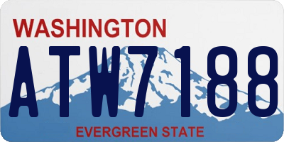 WA license plate ATW7188