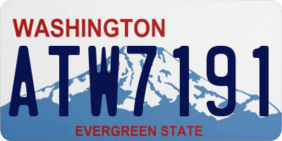 WA license plate ATW7191