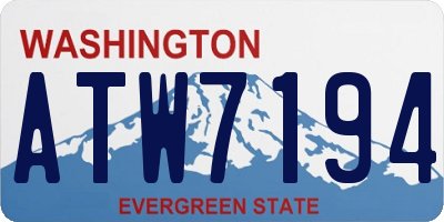 WA license plate ATW7194