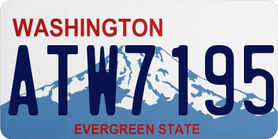WA license plate ATW7195