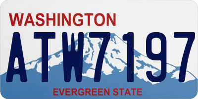WA license plate ATW7197