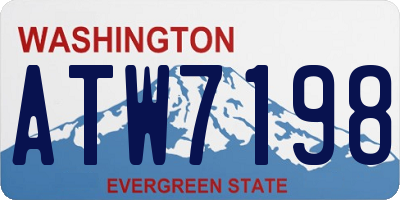 WA license plate ATW7198