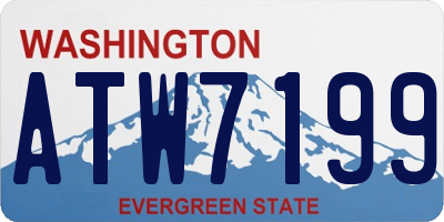 WA license plate ATW7199