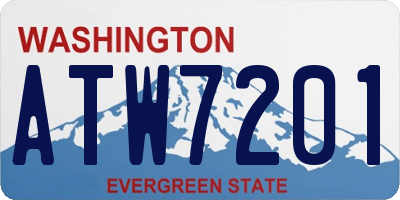 WA license plate ATW7201