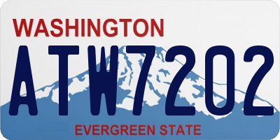 WA license plate ATW7202