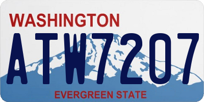 WA license plate ATW7207