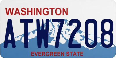 WA license plate ATW7208