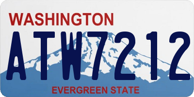 WA license plate ATW7212