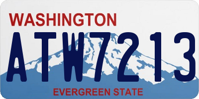 WA license plate ATW7213